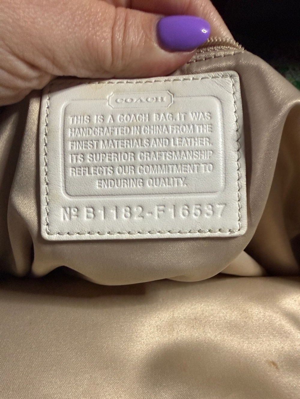 Coach Penelope Signature Shoulder Bag with white snakeskin trim - Picture 3 of 14